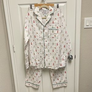Petite Plume White Holiday Pajama Set - Campbell